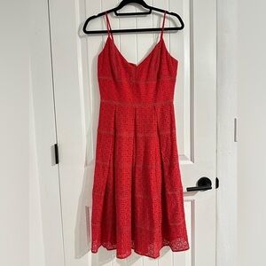 NWOT Adelyn Rae Red Lace Midi Dress